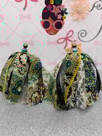 Green Paisley Tassel Earrings 