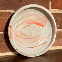 Image 1 of Red and white low bowl