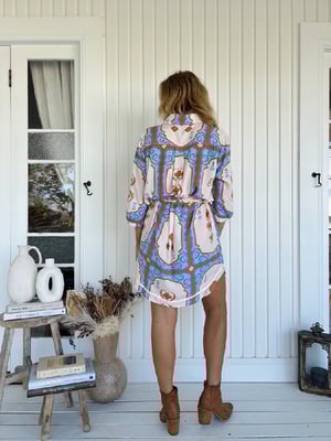 Image of Ace of Spades Print. Beverly Shirt Dress. By Jaase.