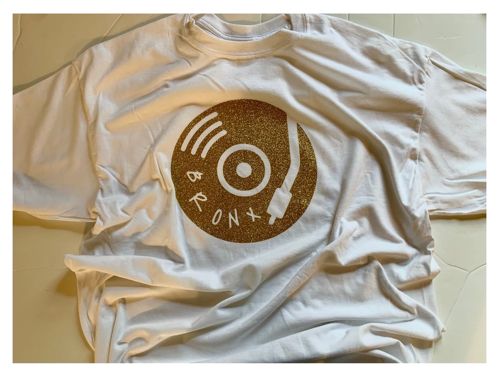 Image of Vintage / Turntable Rep your Borough Town or Country Gold Glitter