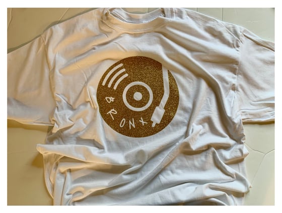 Image of Vintage / Turntable Rep your Borough Town or Country Gold Glitter