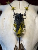 Black Quartz Mink Skull - Necklace