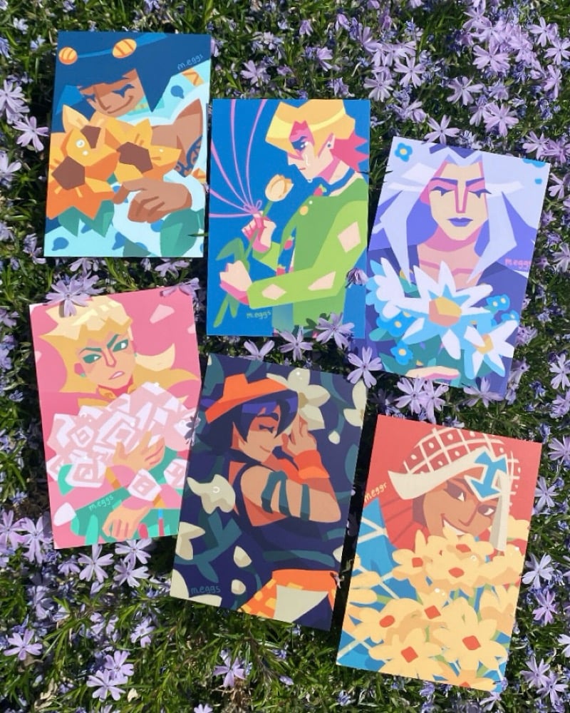 Flower postcard prints