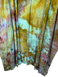 Image 5 of 3X Plus Long Woven Kimono in Earthy Watercolor Ice Dye