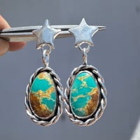 Image 1 of ROPEY TURQUOISE STAR POSTS 