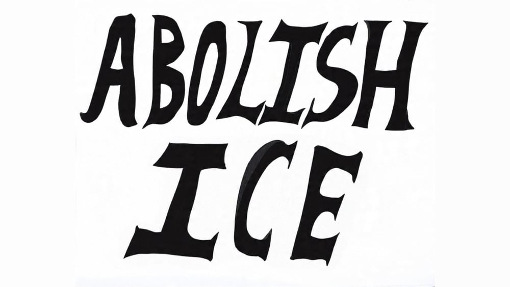 Image of Abolish Ice / we stand with our immigrant neighbors yard sign (100% sales donated after $4)