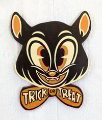 Image 1 of Trick or treat wooden plaque