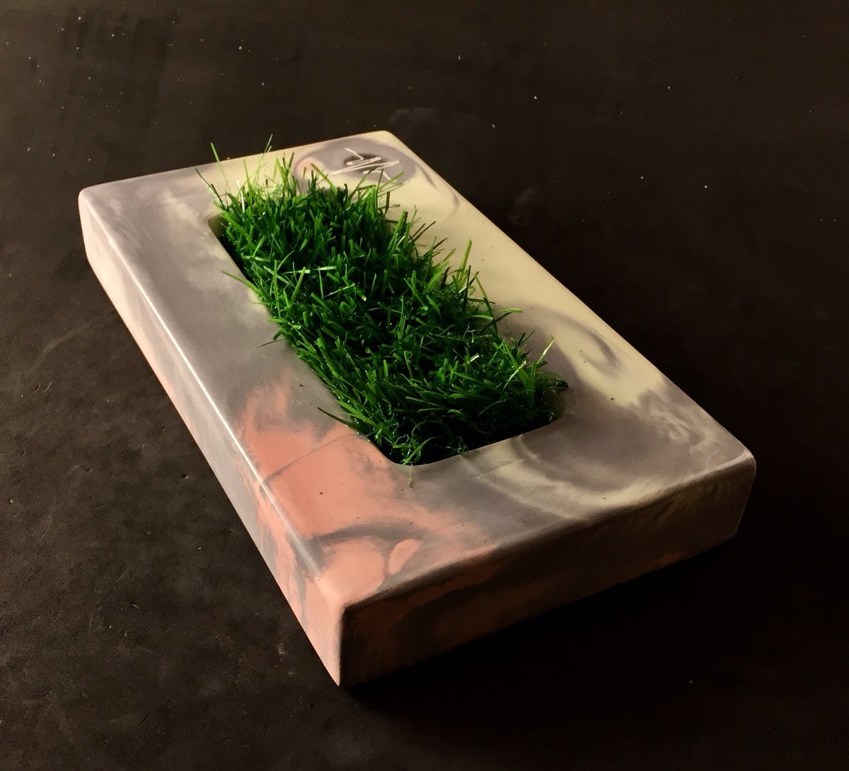 Image of Wired Ramps Planter ( Dark Grey, Slime Green and Pink)