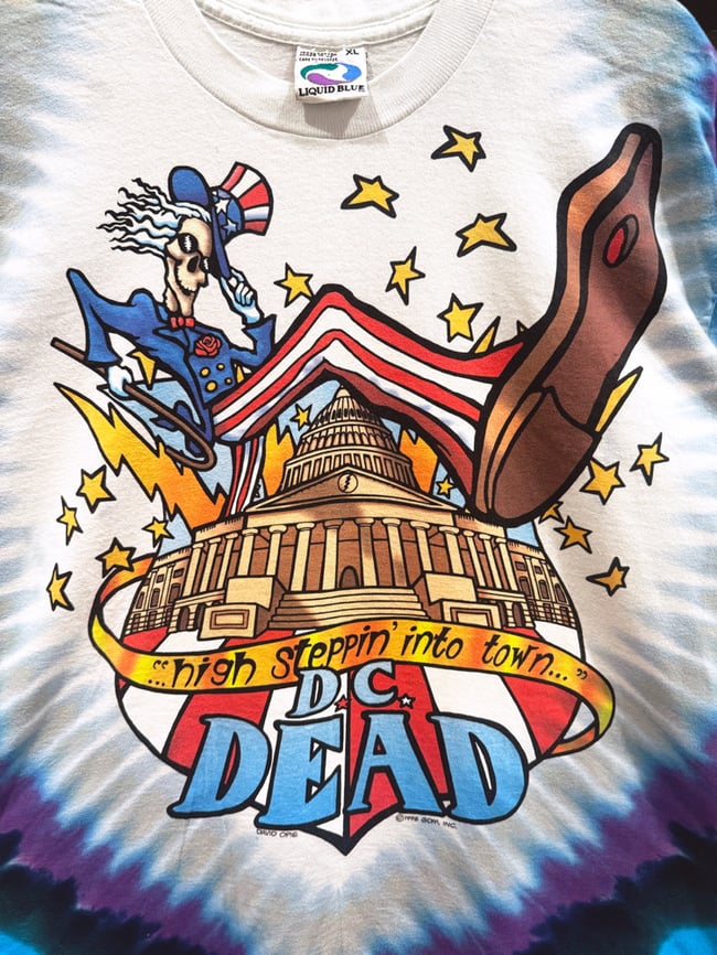 Rare Grateful Dead 1995 D.C. Dead T-Shirt - Size XL