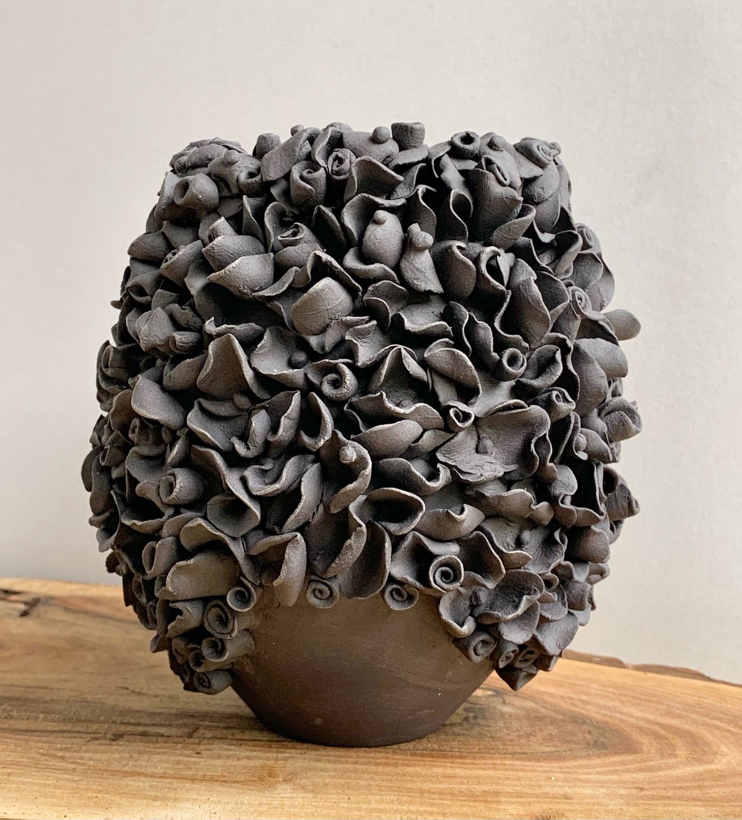 Image of Black Petal Vase 