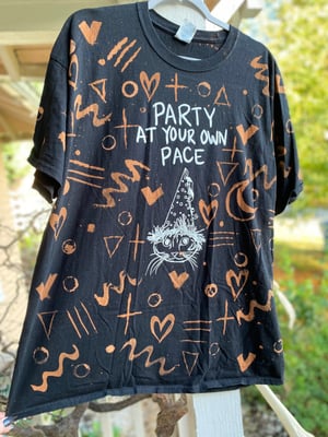 Image of 2XL Party At Your Own Pace Bleach Dye Shirt 