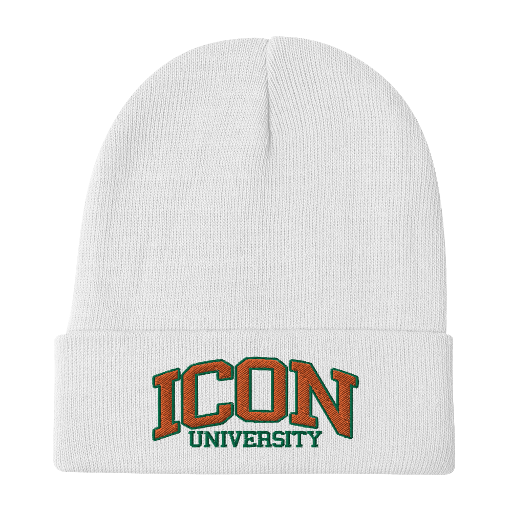 The Icon University "2023 Champs" Beanie (White) Rami The Icon