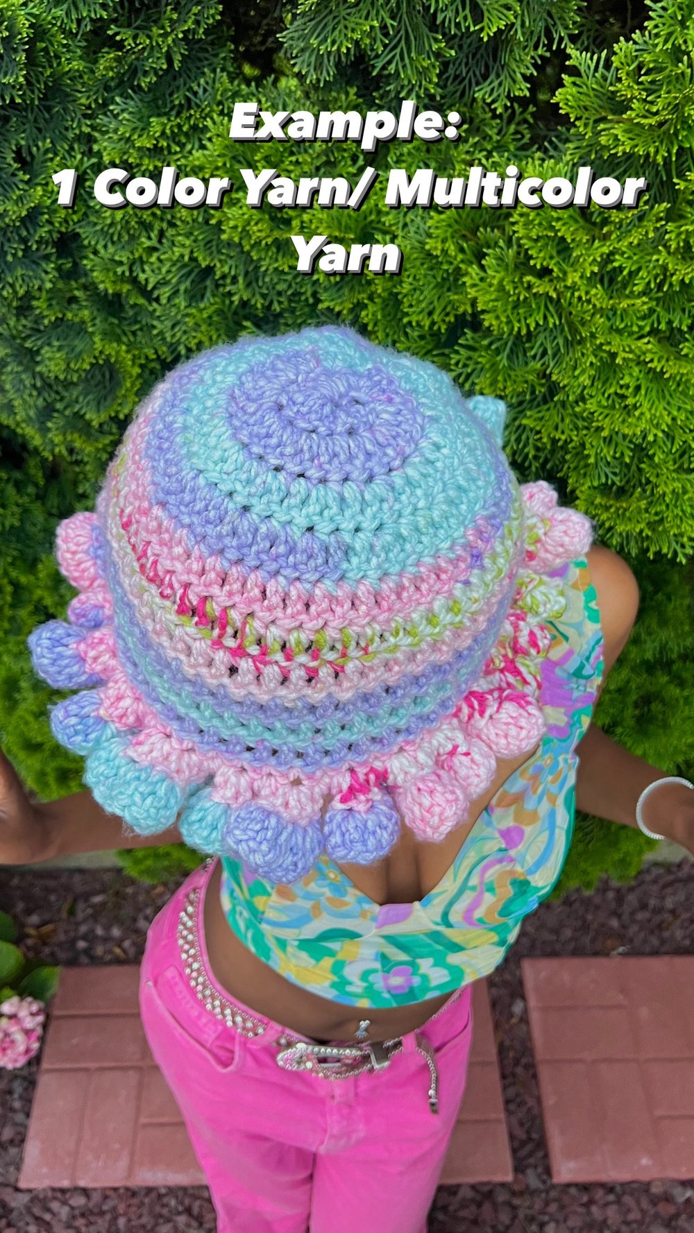 Image of Custom Crochet Ruffle Hat