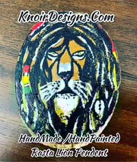 Rasta Lion Pendent (Hand Painted ) 