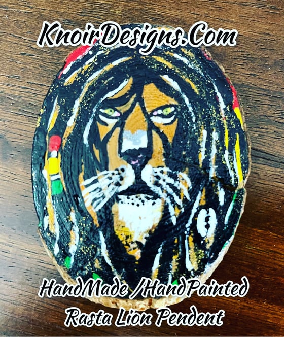 Image of Rasta Lion Pendent (Hand Painted ) 