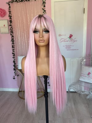 Image of baby pink straight wig (ready to ship)