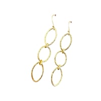 Gold Link Drop Earrings