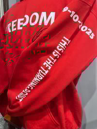 Image 4 of Charlie Kirk Freedom turning point hoodie RED