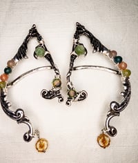 Image 2 of Imperial Agate Wrapped Ear Cuffs