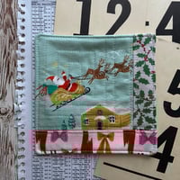 Image 4 of “Sleigh Bells Ring” Scrappy Quilted Coaster