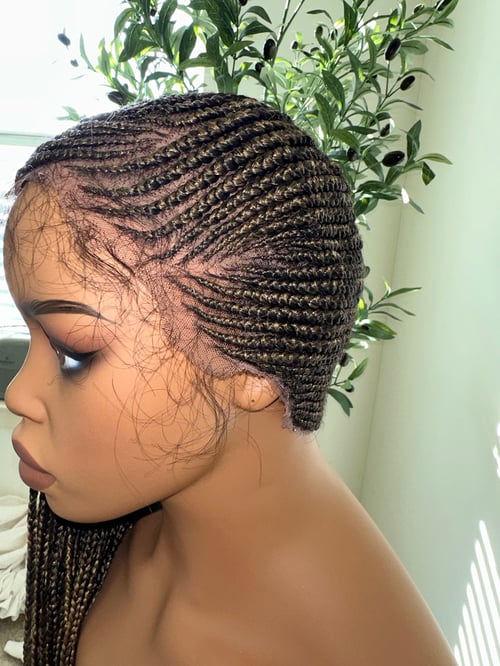 Image of 32 inch LEMONADE CORNROW BRAIDED WIG 