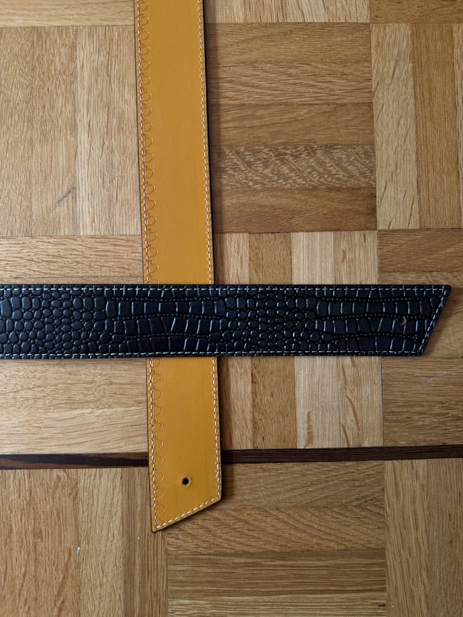 Ceinture Trophée Crocodile et Orange 