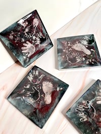 Image 1 of 🎨 Prints in Progress — Handprint & Footprint Resin Coaster Set