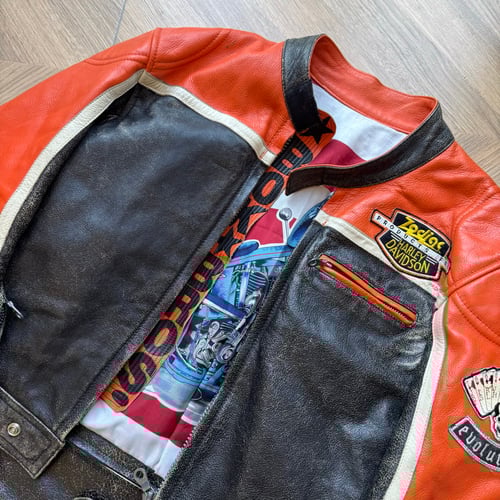 Image of Bok Brothers Harley Davidson Biker Jacket, Size Medium