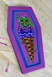 RTS Hand Painted Wood Panel- iScream Collection “Apple”