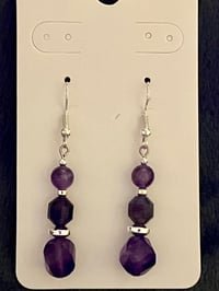 Amethyst 3 ways drop earrings