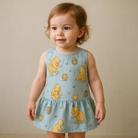 Image 2 of Girls sleeveless drop waist dress 