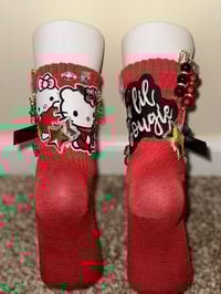 Image 3 of red hello kitty junk socks 