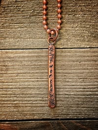 Image 1 of “Worthy” (long) Affirmation Necklace 