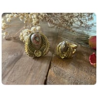 Image 1 of Opal Bloom Talisman Rings - Solid Brass