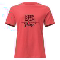 Image 2 of Women's Relaxed T-Shirt, Keep Calm Nurse Tee