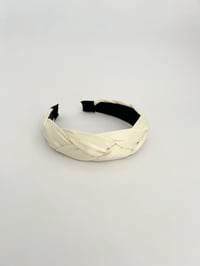 Image 2 of Juliette Satin Hairband / Ecru