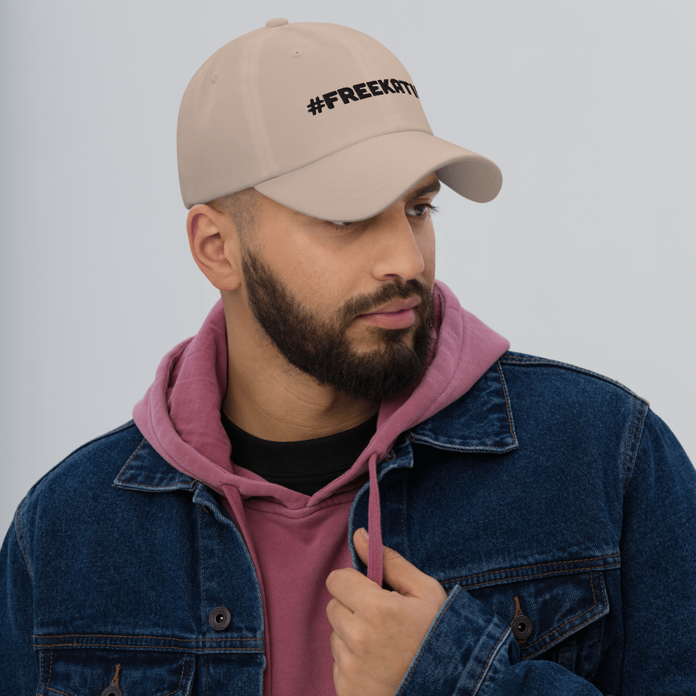 #FREEKATIE Dad hat - Black Text