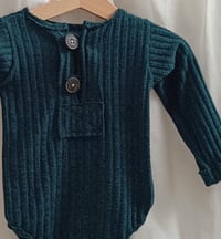 Image 2 of Baby Boys Bodysuit for Photoshoot |Asher | 6-9 months | emerald green