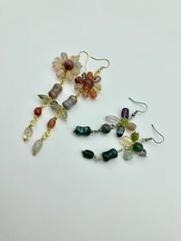 Image 3 of Colorful Dangling Healing Earrings | Clarity • Love • Longevity • Abundance • Flexibility