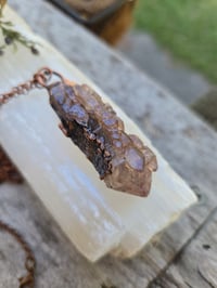 Image 3 of Electroformed Elestial Amethyst necklace