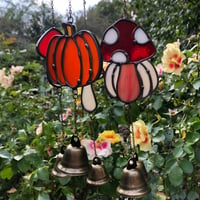 Image 1 of Mushroom and Pumpkin Windchime Custom order for KIT 