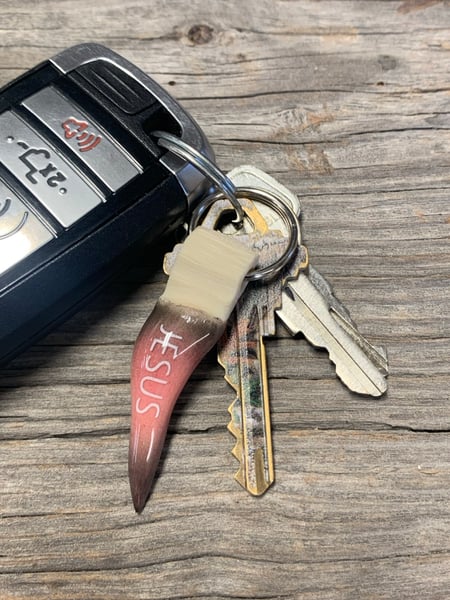 Image of “JESUS” Replica Spur Keychain