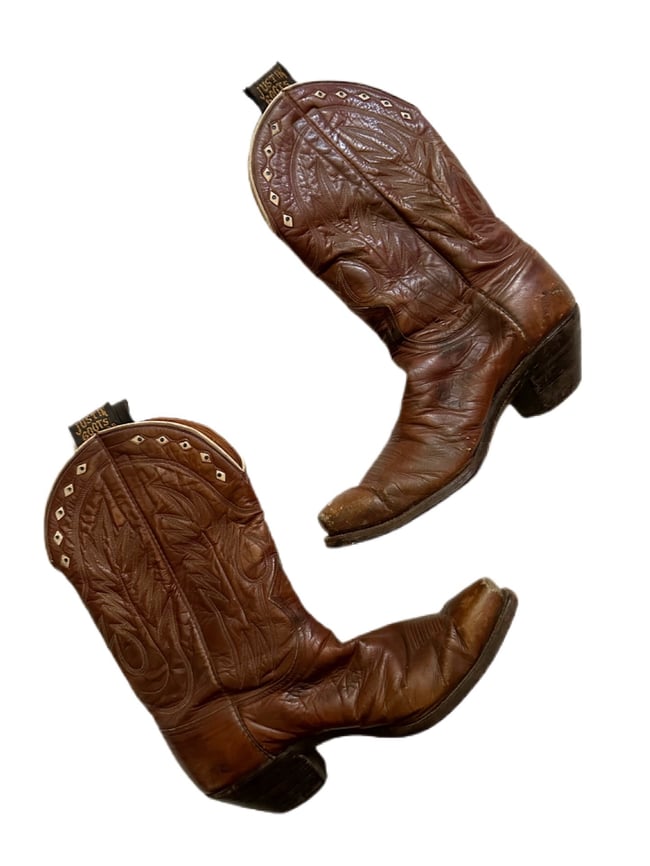 1940s / 1950s Justin diamond pee wee cowboy boots