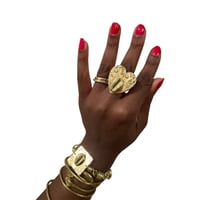 Image 1 of Divine Flow | Brass Heart Ring