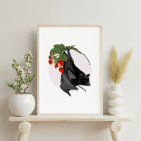 Image 2 of B&B Strawberry Bat Poster