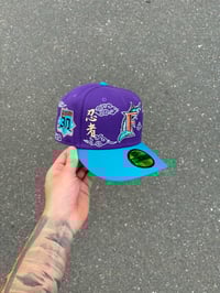 Image 1 of MULTI TONE  PURPLE FLORIDA MARLINS CUSTOM FITTED CAP