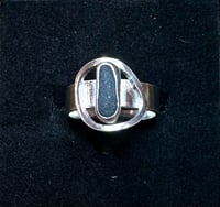 Image 3 of Black stone ring, size L