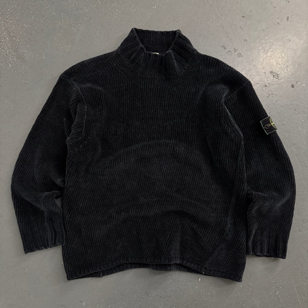 Image of AW 1998 Stone Island Chenille Knitted Sweatshirt, size large