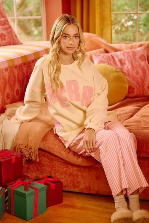 Image of Pink Merry Pink Bow Sweater