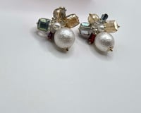 Image 2 of Geometric pearl stud